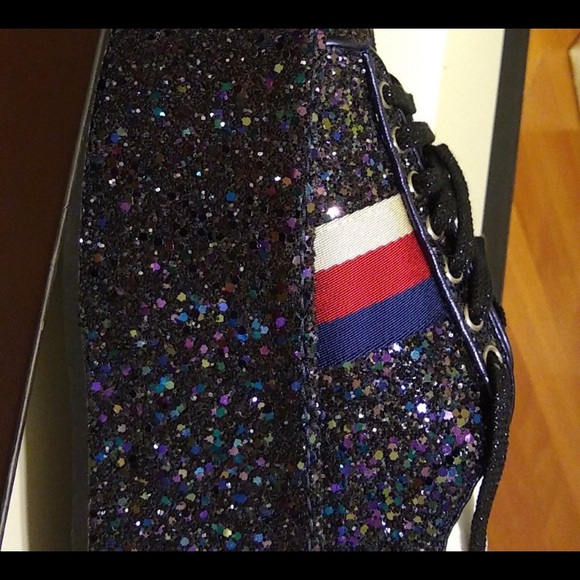 GUCCI PEGGY GLITTER LOWTOP PLATFORM SNEAKERS - Picture 3 of 4